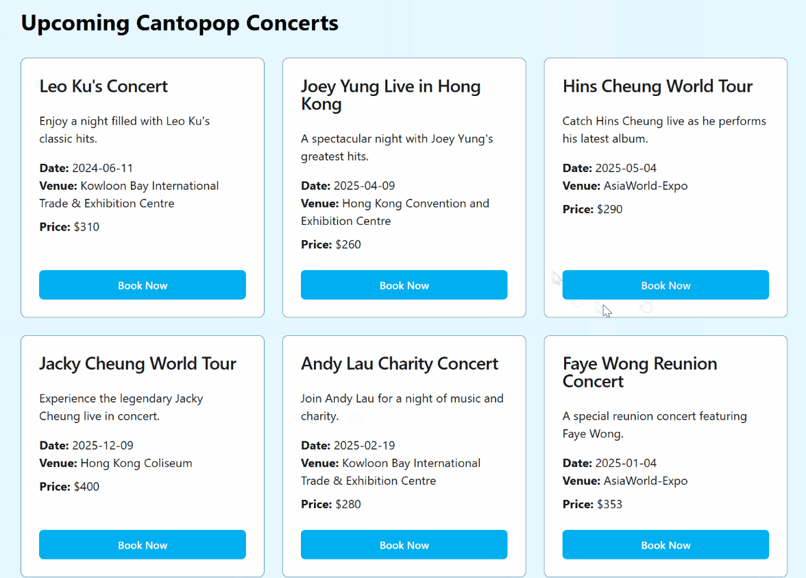 concert ticketing app preview image